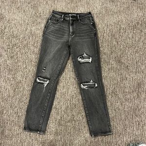 Pacsun ripped dark wash mom jeans